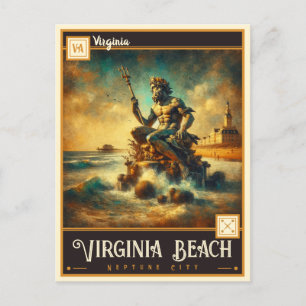 Virginia Beach, Virginia Cartão postal Vintage