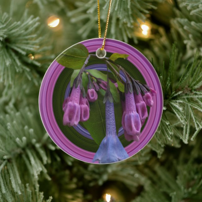 Virgínia Bluebells - ornamento cerâmico (Árvore)