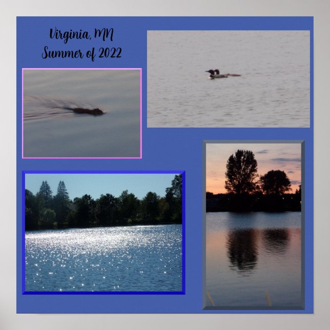Virginia, MN Lake Poster (Frente)