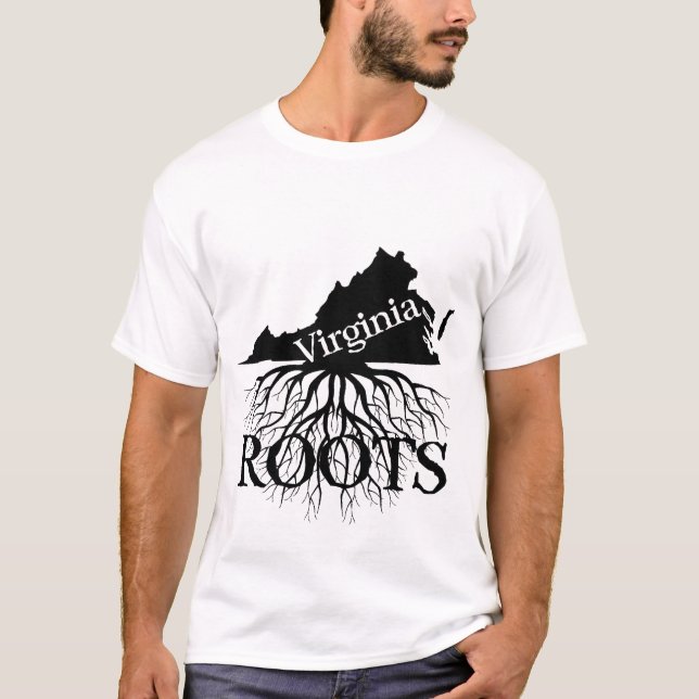 Virginia State Roots Camisa de Mulheres ou Homens (Frente)