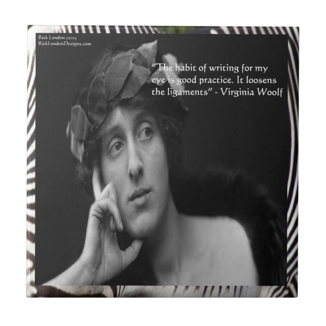 Virginia Woolf com Listras de Zebra Citação de Esc (Frente)