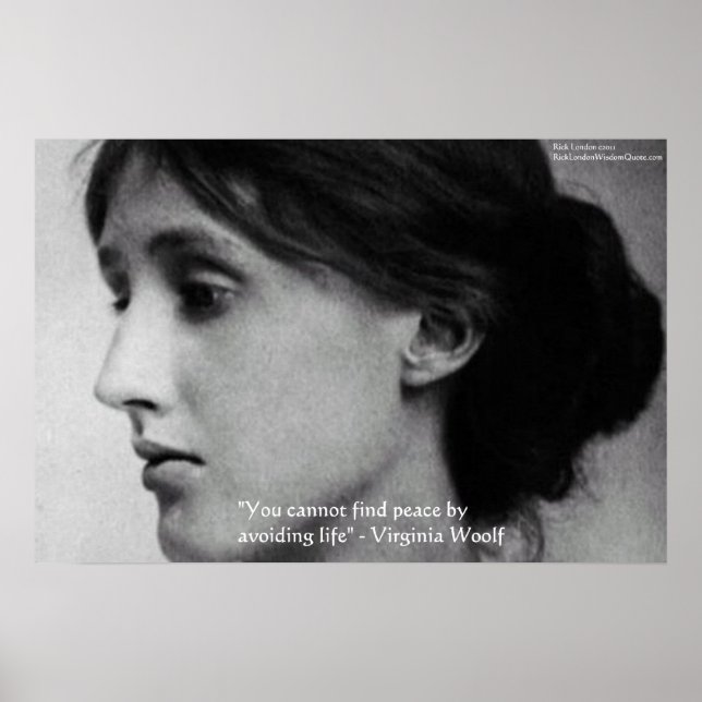 Virginia Woolf "Find Peace" Posters de citação de  (Frente)