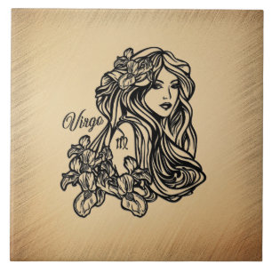 Virgo A Virgem Zodíaca Placas De Papel Russo