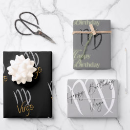 Virgo Birthday Cinza/Preto