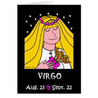 VÍRGO - CARTÃO ZODIÁTICO DE GREETING