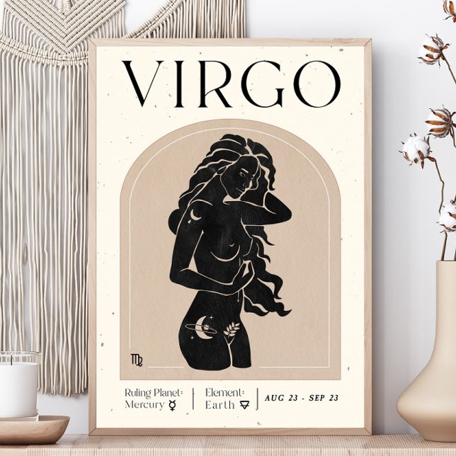 Virgo Feminine Zodiac Poster (Criador carregado)