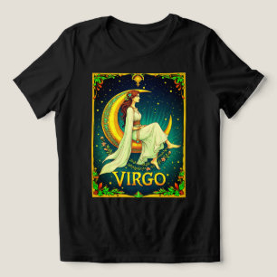 Virgo Maiden Sentado na Lua Crescente