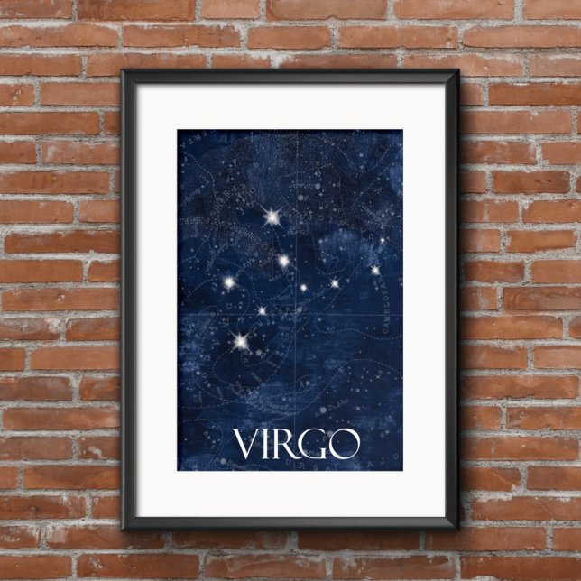Virgo starsign Poster com nome, sinal de estrela z (Criador carregado)