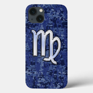 Virgo Zodiac no Marinho Blue Digital Camo Decor