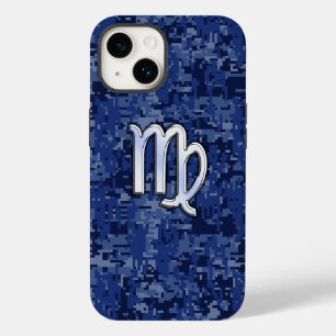 Virgo Zodiac - Sinal no Camo Azul Marinho