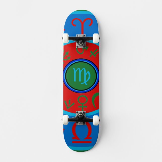 Virgo Zodiac Skateboard (Frente)
