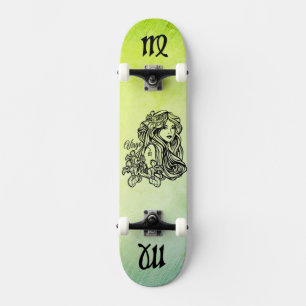 Virgo Zodiac - skateboard verde