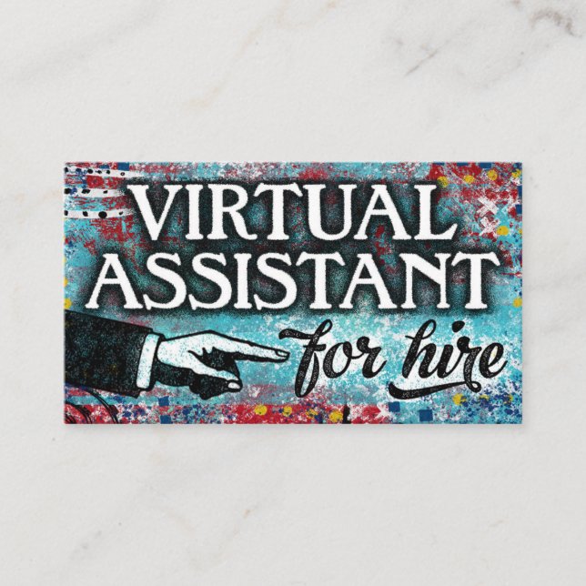 Virtual Assistant Para Cartões de visitas De Alugu (Frente)