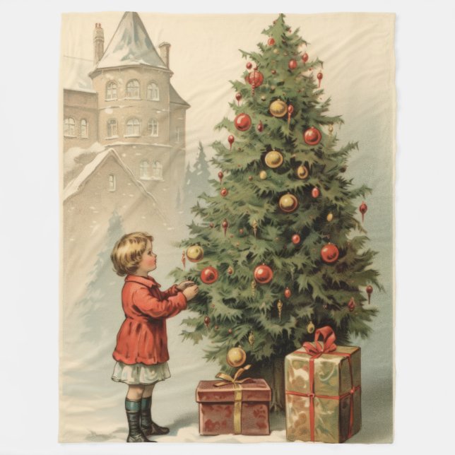 Virtude Vitoriana guardada no cobertor de Natal (Frente)