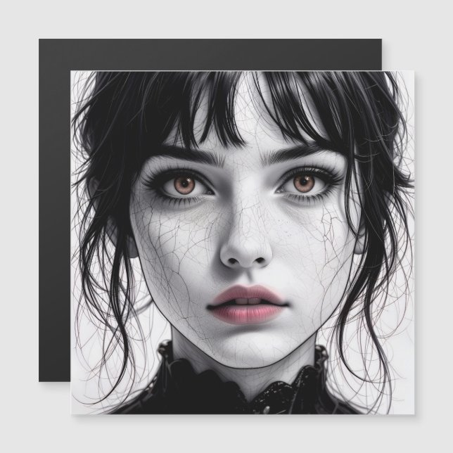 Visage de porcelaine regard d'âme fêlée.  (Frente/Verso)