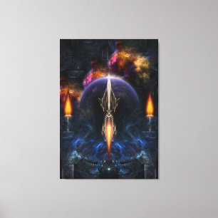 Visão Da Canvas De Arte Fractal De Voo