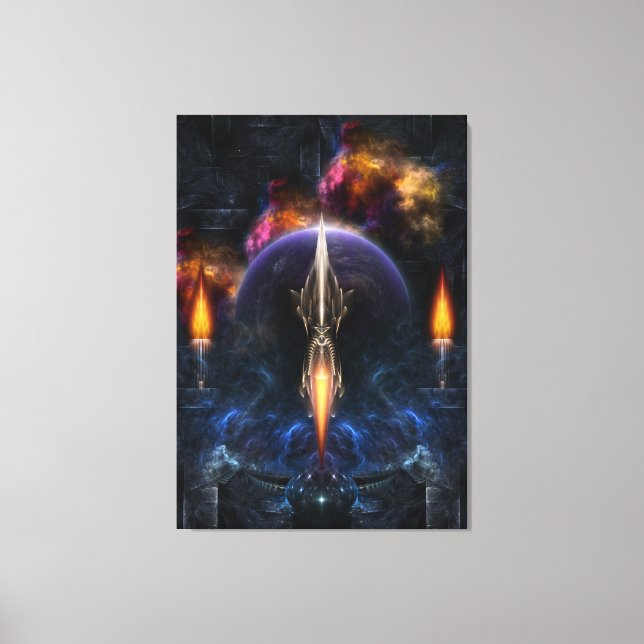 Visão Da Canvas De Arte Fractal De Voo (Frente)
