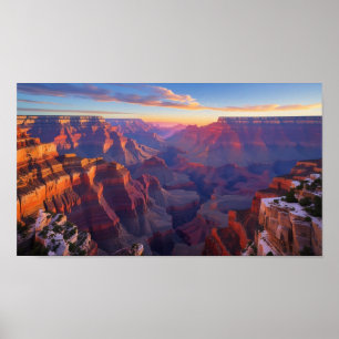 Visão da Manhã do Grande Canyon Poster