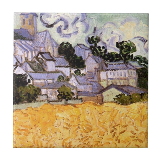 Visão dos Auvers com a Igreja por Vincent van Gogh (Frente)