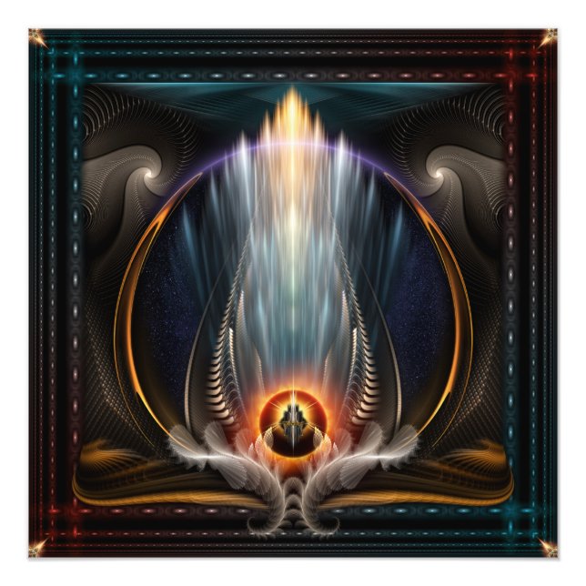 Visão Imperial Ampliação de Fotos de Arte Fractal (Frente)