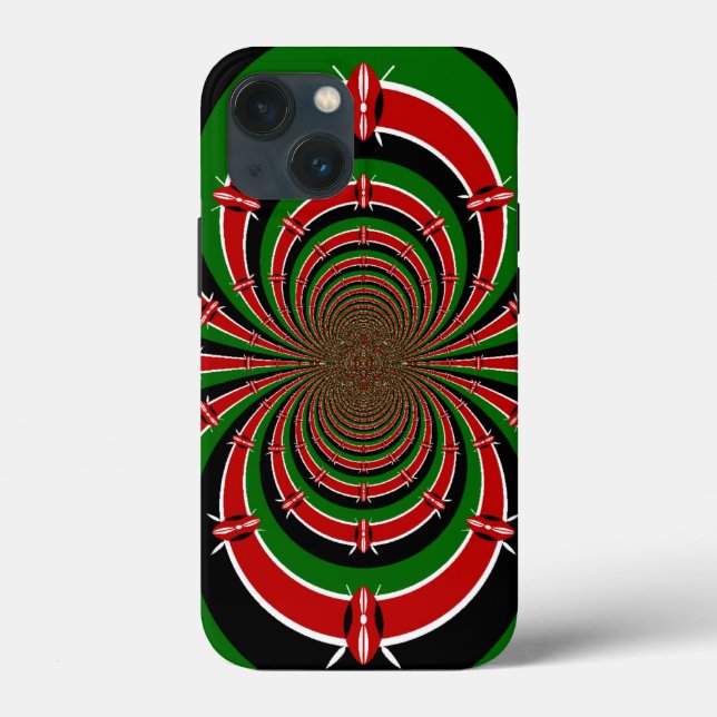 Visão Vibrante do Quênia: Arte Espelhada de Bandei (Verso)