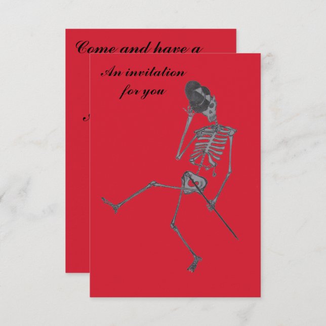 Visconde Ahorn B. Bone Rattler. Convites (Frente/Verso)