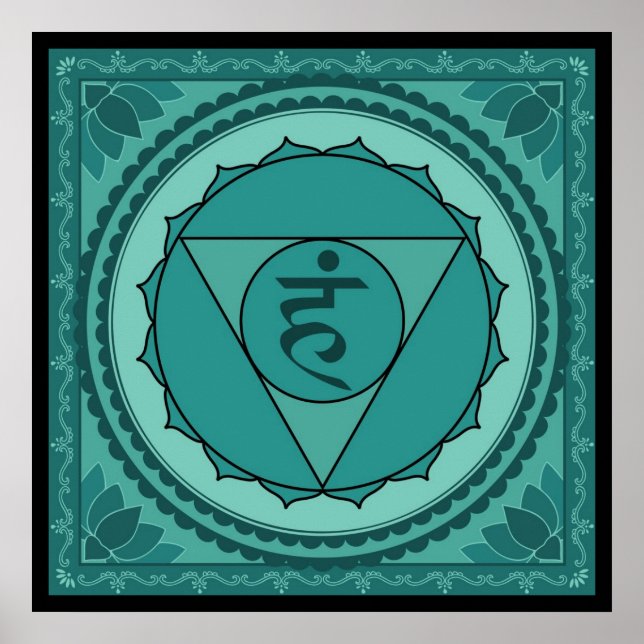 Vishuddhi ou garganta chakra Poster (Frente)