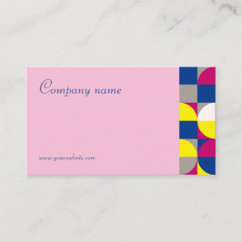 Visita Abstrato geométrico amarela fuchsia QR Cartão de v