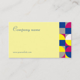 Visita Abstrato geométrico amarela fuchsia QR Cartão de v