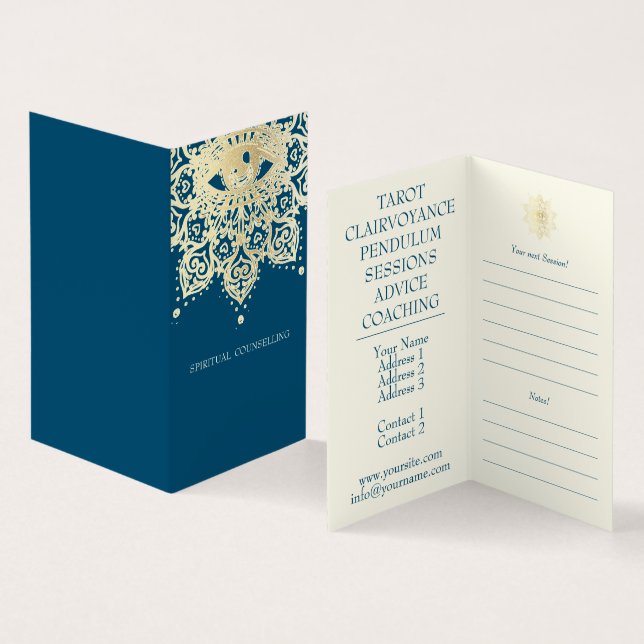 Visita Aconselhamento Espiritual, Psíquico - Cartão de vi (Interior e exterior)