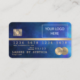 Visita Adicione seu cartão de crédito de logotipo estiliz