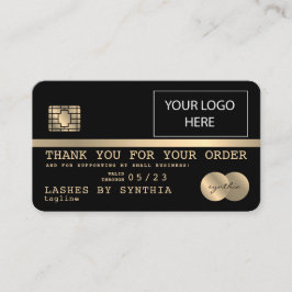 Visita Adicione seu cartão de crédito de logotipo Obrigad