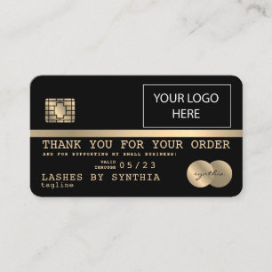 Visita Adicione seu cartão de crédito de logotipo Obrigad