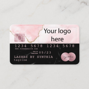 Visita adicione seu logotipo Cartão de Crédito Mármore Pr