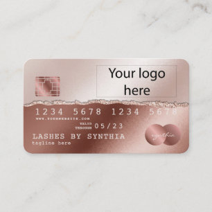 Visita Adicione seus Rosa de cartão de crédito de logotip