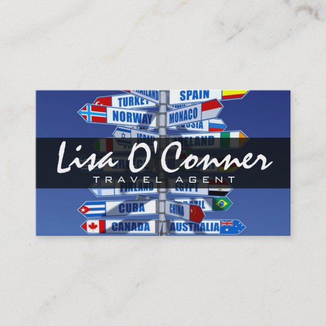 Visita Agência de Agente de Viagem Moderno Cartão de visi (Frente)