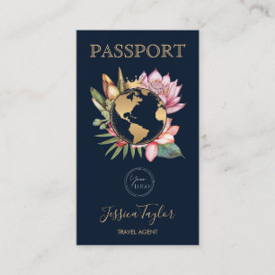 Visita Agência de Viagens Passaporte Mapa Mundial Cartão