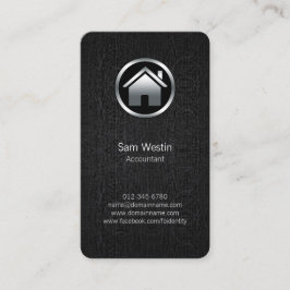 Visita Agente imobiliário House Black Grunge Cartão de vi