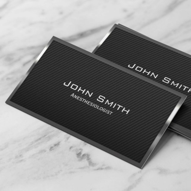 Visita Anestesiologista de fibra de carbono Cartão de vis (Criador carregado)