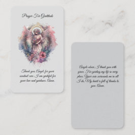 Visita Angel Prayer Para O Cartão De Oração De Gratidão