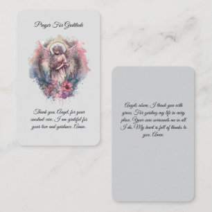 Visita Angel Prayer Para O Cartão De Oração De Gratidão