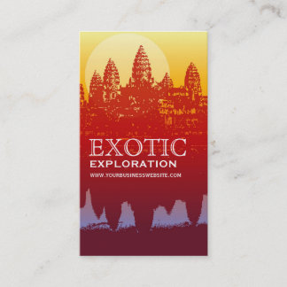Visita Angkor Wat Sunset Modern Silhouette Cartão de visi