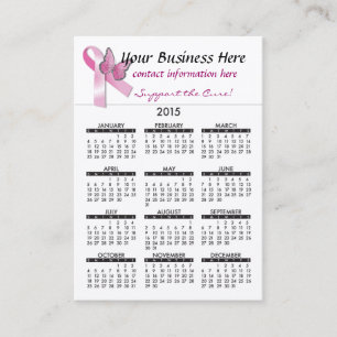 Visita Apoio do cancer de Breat do calendário do cartão