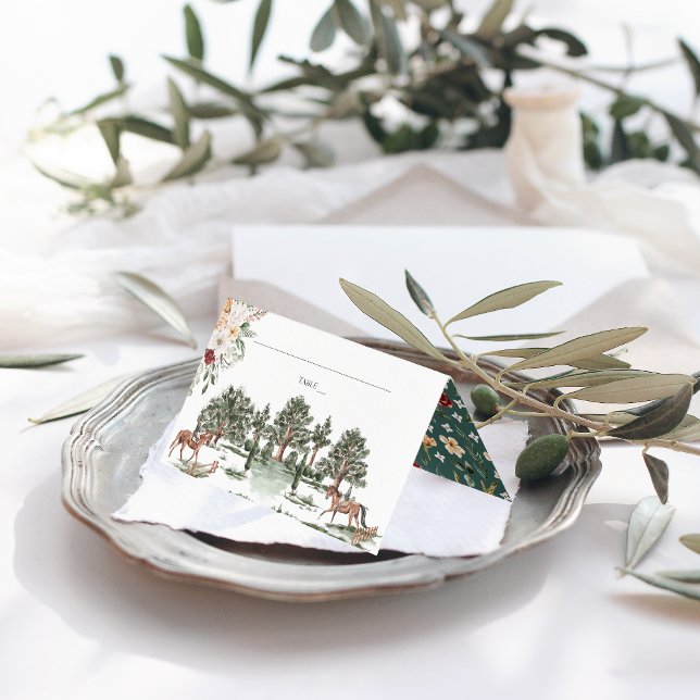 Visita Aquarela Equestrian Floral | Cartão de Casamento (Criador carregado)