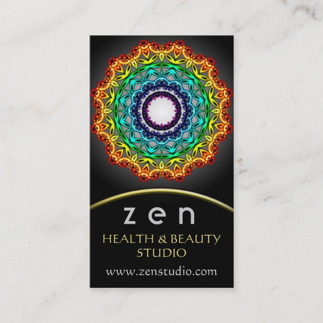 Visita Arte da mandala do ornamento do círculo, cartão de (Frente)