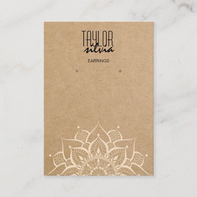 Visita artesanato de mandala Cartão de apresentação (Frente)