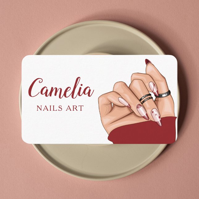 Visita Artista Nail Moderno Salon Qr Code Cartão de visit (Criador carregado)