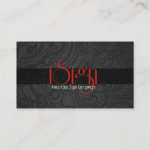 Visita ASL, Linguagem de Sinais, Tradutor, Cartão de vis