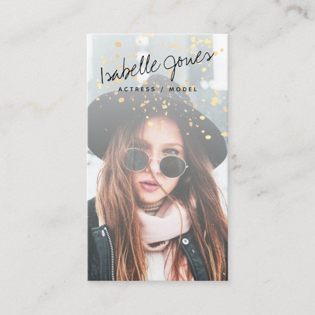 Visita Ator Model Singer Dancer Pink Photo Cartão de visi (Frente)