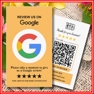 Visita Avaliações do Google   Cartão de QR Code Cor de Pê